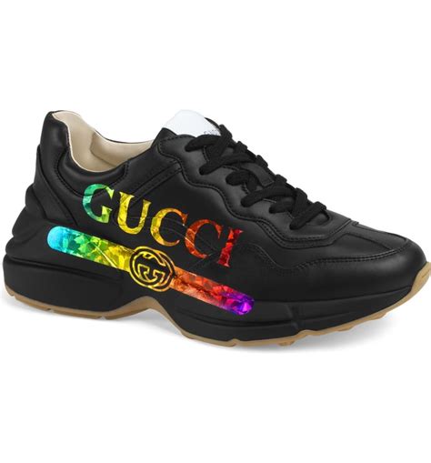 gucci ace rainbow sneakers|Gucci rhyton rainbow sneakers.